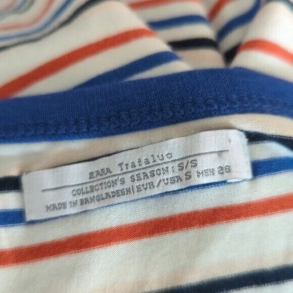 Zara cotton striped sleeveless multicoloured midi dress - Picture 5 of 6